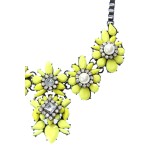 Mireya Neon Yellow Stone Burst Cluster Necklace